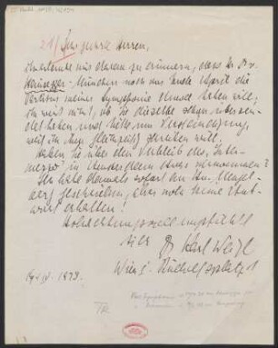 Brief an B. Schott's Söhne : 17.04.1928