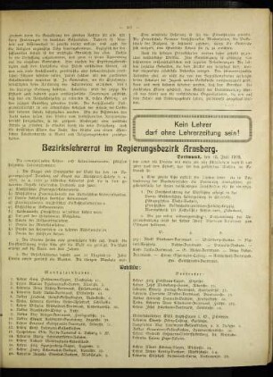 Bezirkslehrerrat im Regierungsbezirk Arnsberg