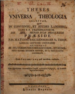 Theses ex universa theologia selecta