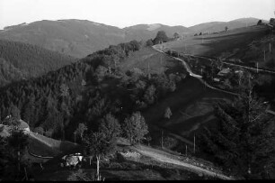 Serpentine mit Landschaft bei Stohren