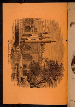 Rückseite mit Abbildung: Missionskirche in Nord-Indien