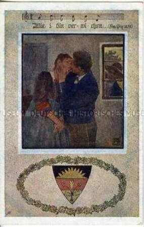 Liedillustration, Postkarte des Deutschen Schulvereins, Nr.1070