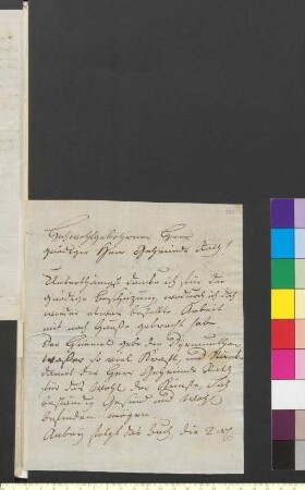 Brief von Doell, Friedrich Wilhelm Eugen an Goethe, Johann Wolfgang von