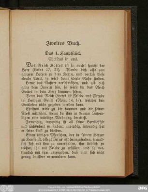 Das 1. Hauptstück. Christus in uns.