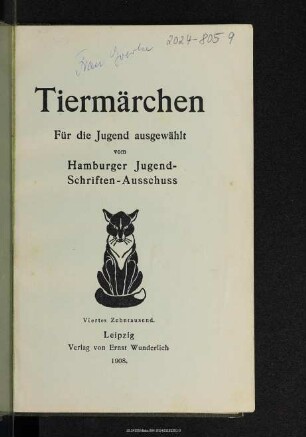 Tiermärchen : für die Jugend ausgewählt