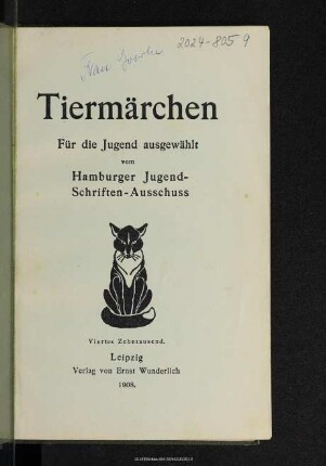 Tiermärchen : für die Jugend ausgewählt