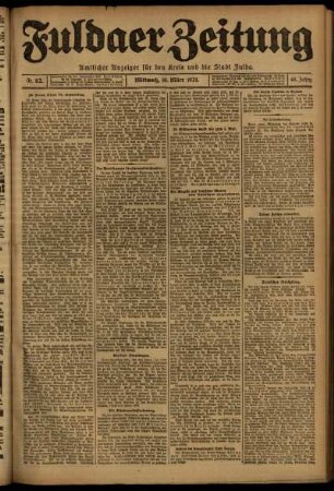 Ausgabe vom Mittwoch, den 16. März 1921.