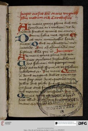 Cursus BMV secundum modum ordinis Carthusiensis