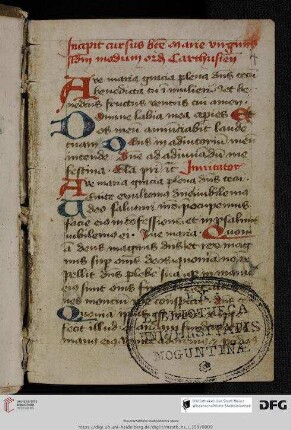 Cursus BMV secundum modum ordinis Carthusiensis