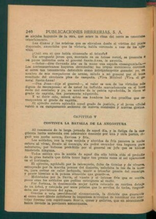 Capítulo V - Continúa la batalla de la angostura