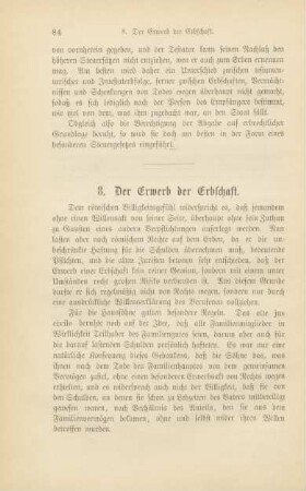 8. Der Erwerb der Erbschaft