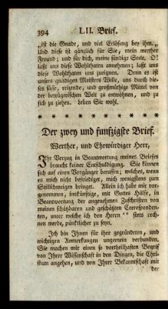 Der zwey und funfzigste Brief