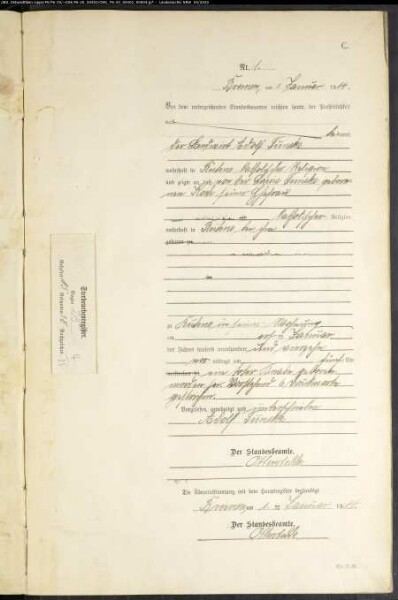 Sterberegister Standesamt Bremen