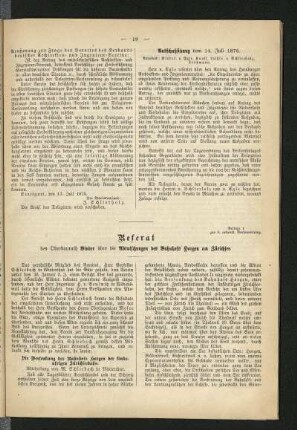 Ausschußsitzung vom 14. Juli 1876