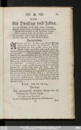 XVIII. Am Dienstage nach Judica.