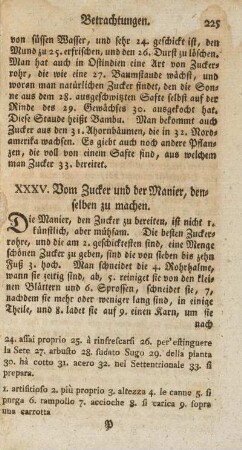 XXXV. Vom Zucker und der Manier, denselben zu machen