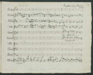Requiems; V (5), orch, bc; c-Moll; K 51