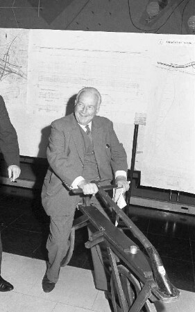 Informationsbesuch von Bundesverkehrsminister Dr. Ing. Christoph Seebohm bei der Stadtverwaltung Karlsruhe.