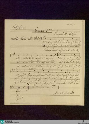 Festgesang - Don Mus.Ms. 945 : Coro, orch; A|b; StrK WoO 7.06