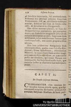 Caput II. De Templus falsorum Deorum.