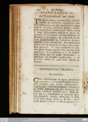 Disputatio IV. De Praedestinatianis noni saeculi.