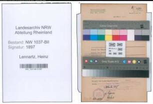 Entnazifizierung Heinz Lennartz , geb. 25.07.1894 (Beamter)