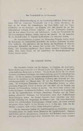 Das botanische Institut
