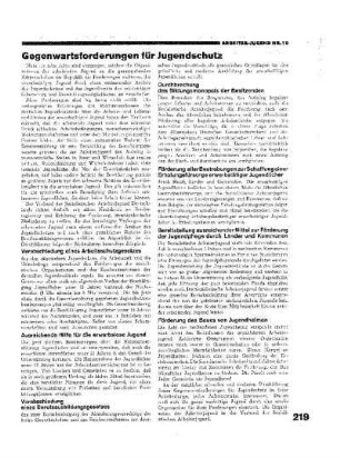 Gegenwartsforderungen für Jugendschutz
