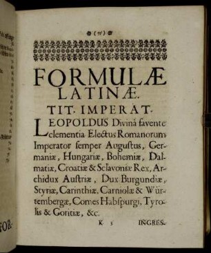 Formulæ Latinæ.