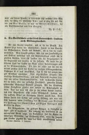¬Die¬ Volksschule nicht bloß Unterrichts- sondern auch Bildungsanstalt