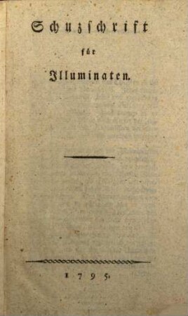 Schutzschrift für die Illuminaten