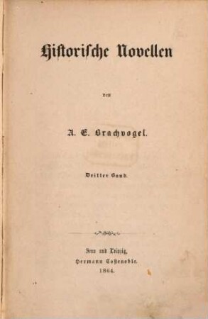 Historische Novellen, 3