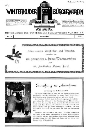 Einweihung des Altersheims