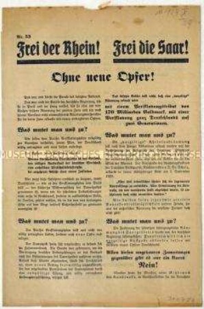 Aufruf des Reichsausschusses für das Deutsche Volksbegehren zur Teilnahme am Volksbegehren gegen den Young-Plan 1929