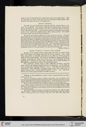Hartley Exhibition [incl. reprint of exhibition leaflet by Marsden Hartley]