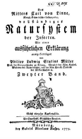 5: Theil 5, Band 2: Von den Insecten
