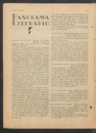 Panorama literario