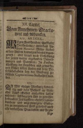 XII. Capitel. Vom Annehmen/ Tractament und Abdancken.