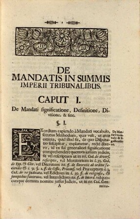Dissertatio inauguralis iuridica de mandatis in summis Imperii tribunalibus