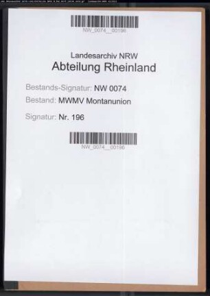 Information Montanunion (mit Anlagen) 82 - 105, Band 8/2