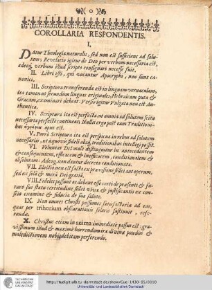 Corollaria Respondentis