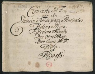 Konzerte; cemb, orch, bc; F-Dur; MunB deest