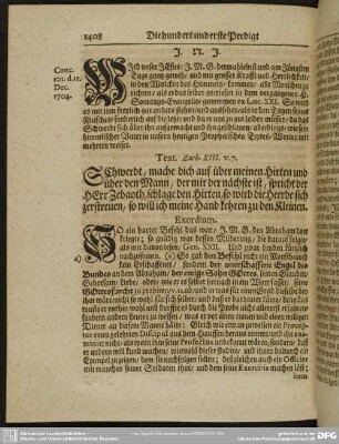 Die hundert und erste Predigt aus Zach. XIII. v. 7.
