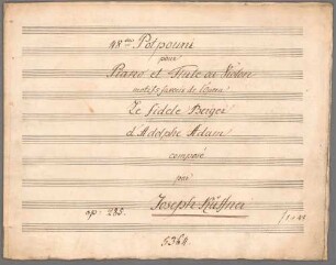 Potpourris, Flöte (Violine), Klavier, op. 285, HenK 285. - BSB Mus.Schott.Ha 5314