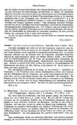 751, Decante. La lutte contre la prostitution. 1909