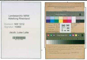 Entnazifizierung Luise Lotte Jacob , geb. 20.11.1891 (Lehrerin)