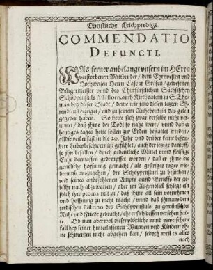 Commendatio Defuncti.