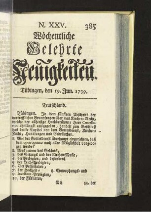 XXV. (19. Jun. 1739)