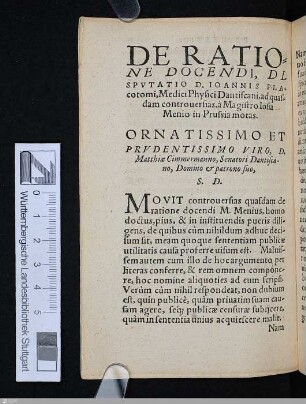 De ratione docendi