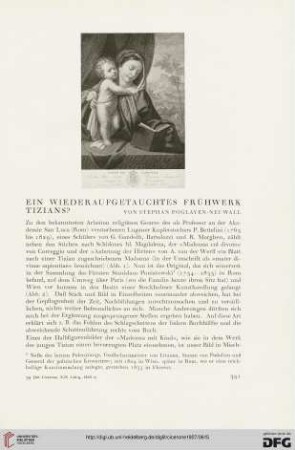 19: Ein wiederaufgetauchtes Frühwerk Tizians?